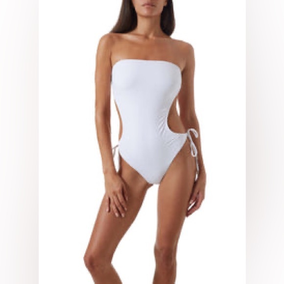 NWT; MELISSA ODABASH EXCLUSIVE AMALFI WHITE ECO SWIMSUIT🍒